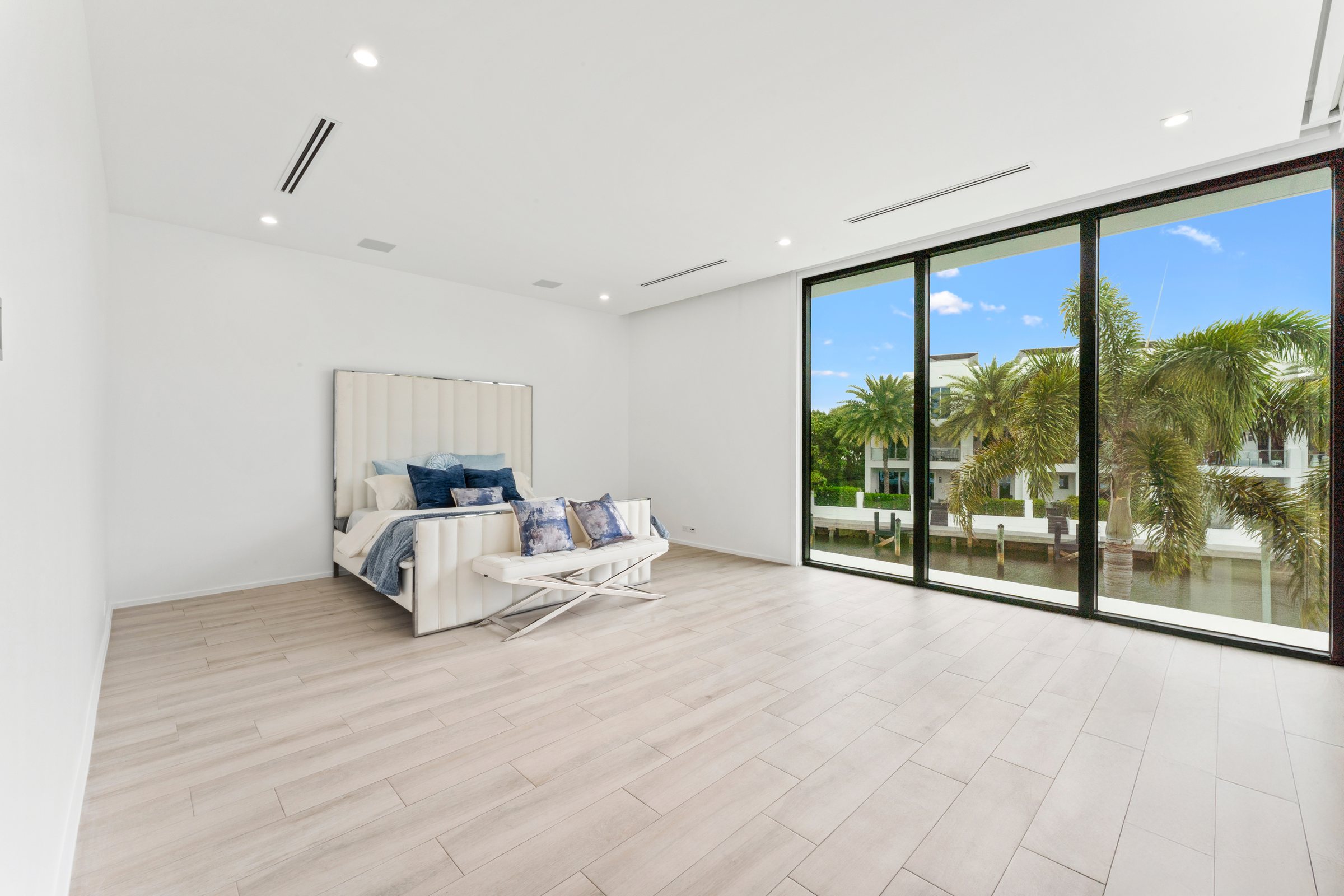 Primary Bedroom with Canal View at Casa Aqua, 4232 E Tradewinds Ave, Lauderdale-by-the-Sea