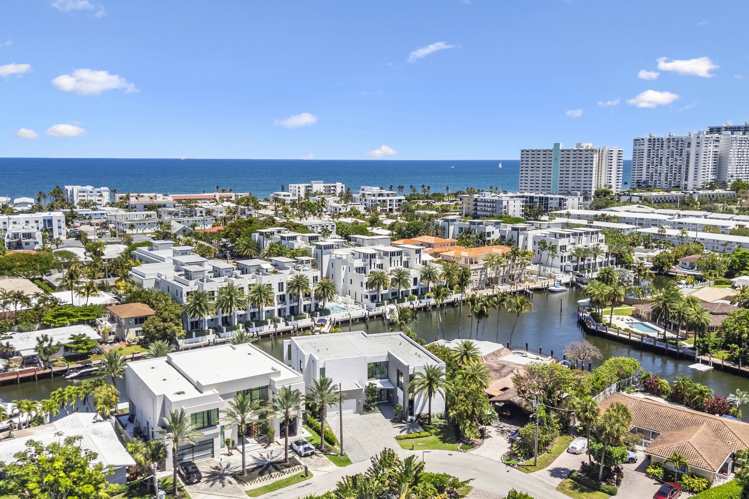 Aerial Toward the Atlantic at Casa Aqua, 4232 E Tradewinds Ave, Lauderdale-by-the-Sea