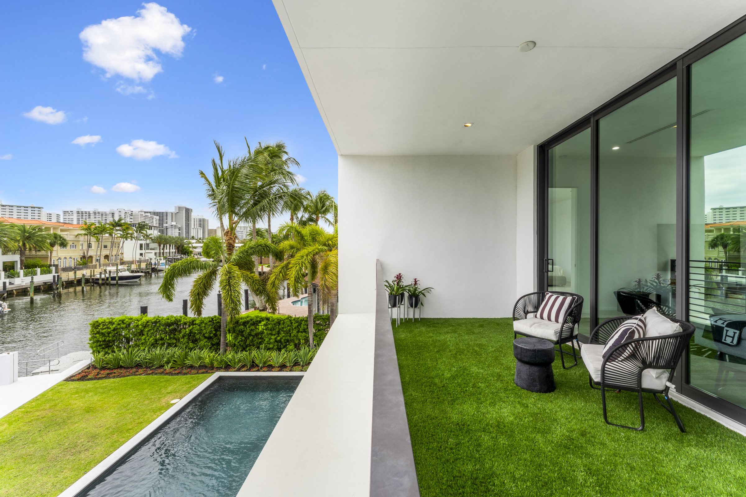 Canal View from the Balcony at Casa Aqua, 4232 E Tradewinds Ave, Lauderdale-by-the-Sea