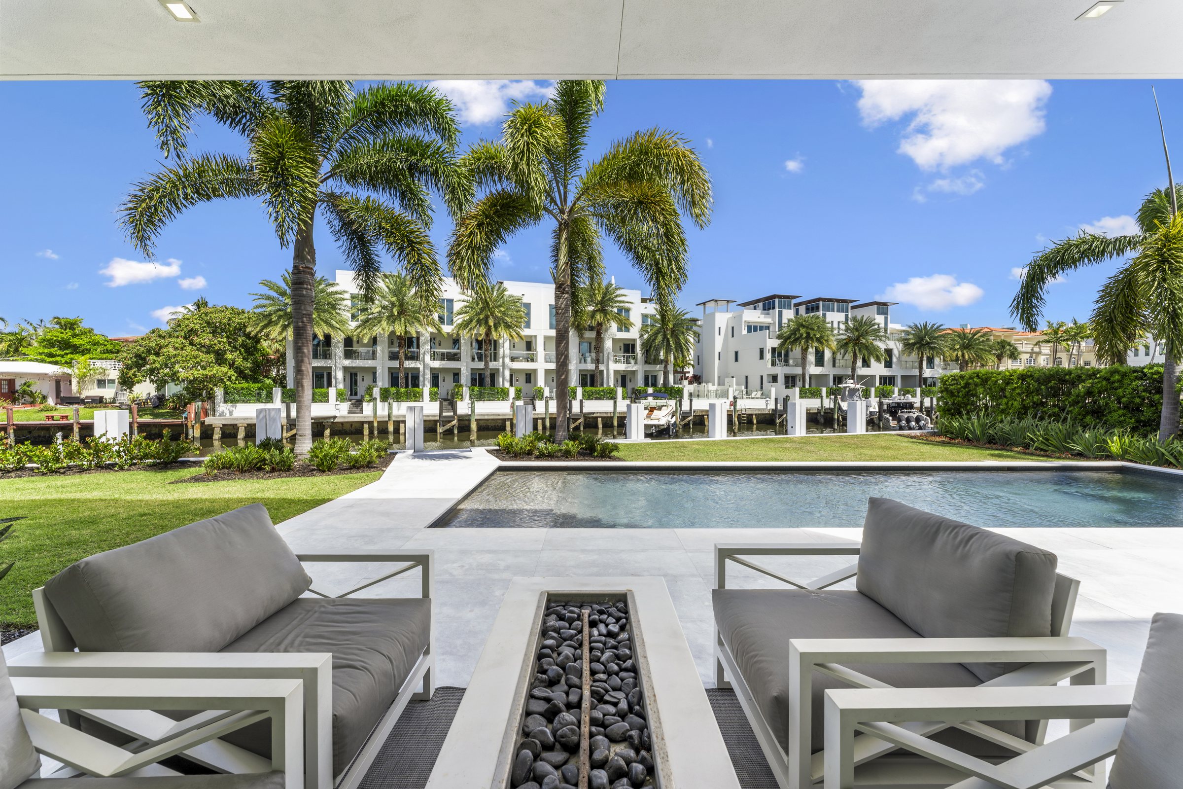 Pool and Covered Terrace at Casa Aqua, 4232 E Tradewinds Ave, Lauderdale-by-the-Sea