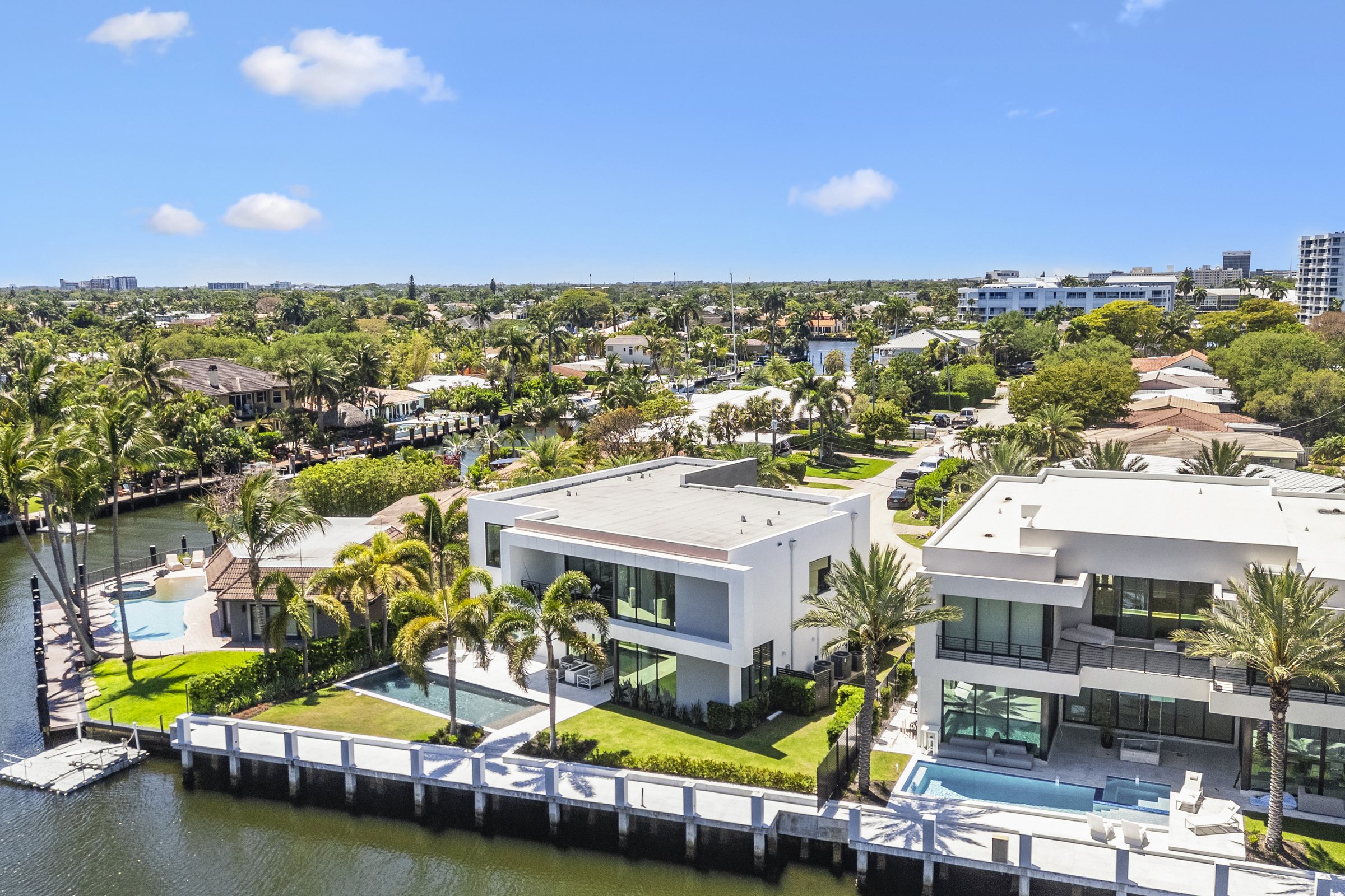 Aerial Neighborhood Context at Casa Aqua, 4232 E Tradewinds Ave, Lauderdale-by-the-Sea